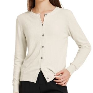 CABLE AND GAUGE IVORY CARDIGAN SIZE SMALL